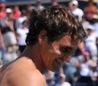 Federer shirtless