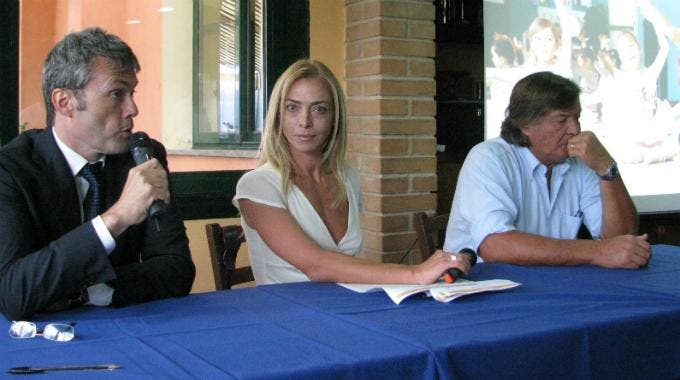 Adriano Panatta e Guido Tommasi alla presentazione della Tennis School