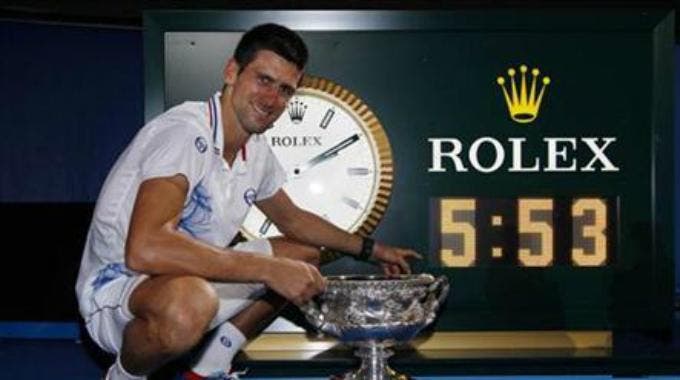 Novak Djokovic dopo la finale degli Australian Open 2012