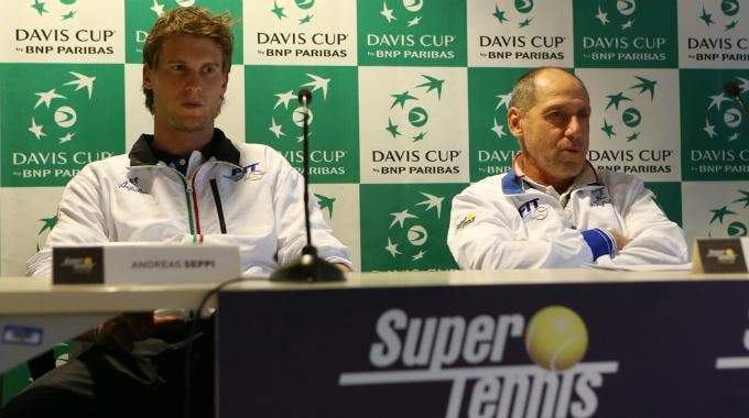 Coppa Davis, Andreas Seppi e Corrado Barazzutti in conferenza stampa prima di Italia-Croazia