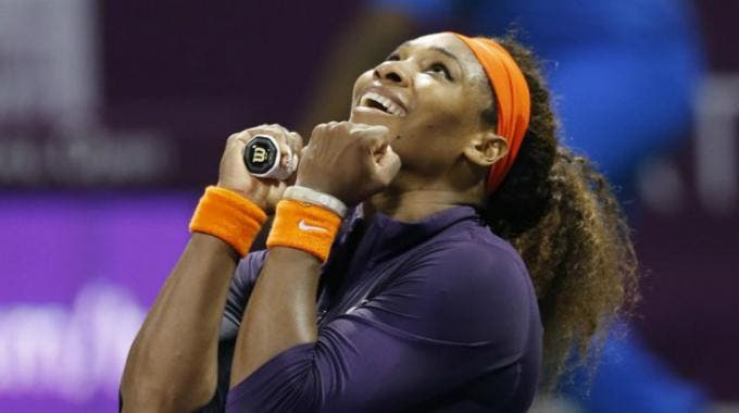 La gioia di Serena Williams dopo la vittoria su Petra Kvitova