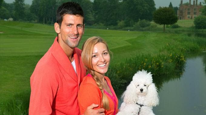Novak Djokovic, Jelena Ristic e il cane