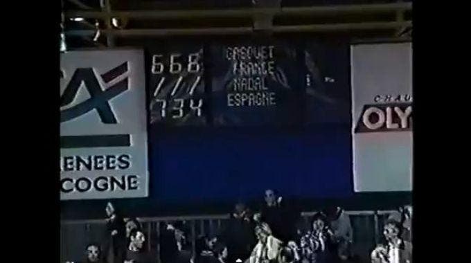 Tabellone con il risultato finale del match giocato nell'edizione '99 di Les Petits As tra Gasquet e Nadal