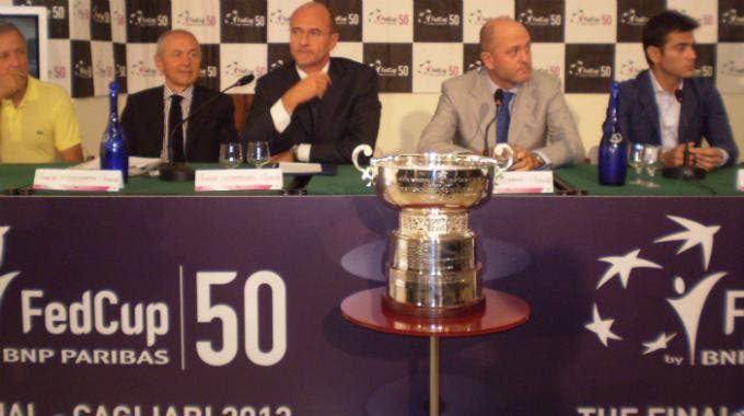 La presentazione della finale di Fed Cup a Cagliari