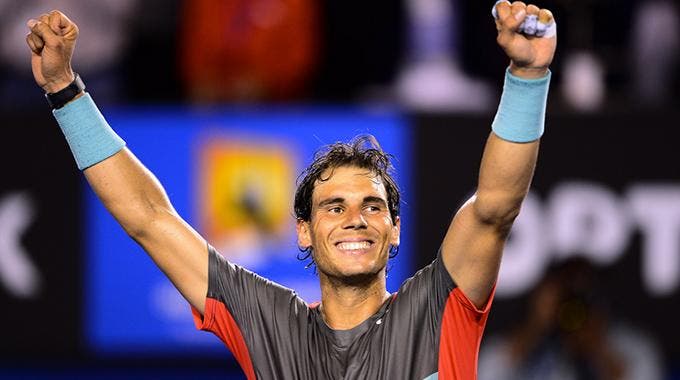 Nadal dopo la vittoria su Federer, Australian Open 2014