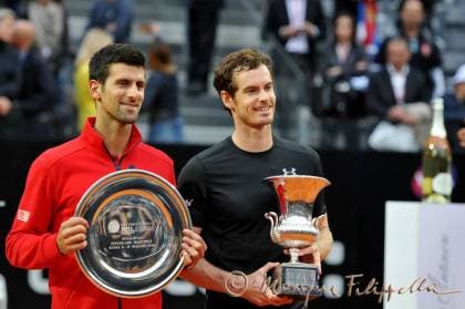 Andy Murray e Novak Djokovic, Campionati Internazionali BNL d'Italia 2016 - Foro Italico - Roma (foto di Monique Filippella)