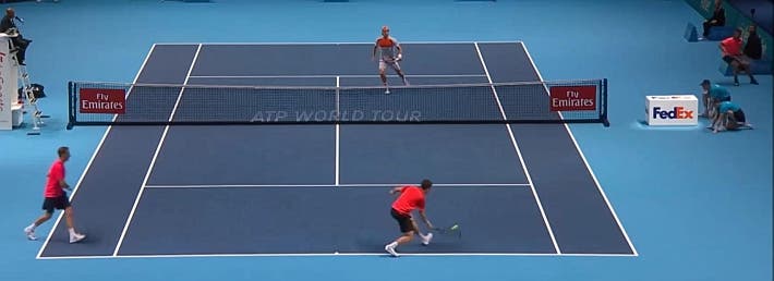 incredible doubles point ATP finals kontinen peers vs lopez lopez_0459