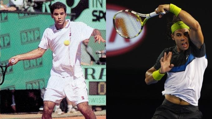 Pete Sampras e Rafael Nadal: dritti a confronto