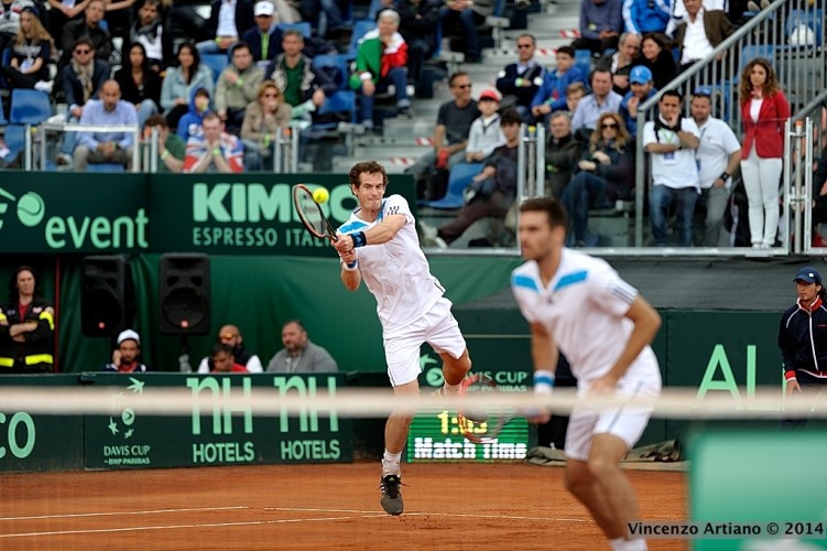 Andy Murray, Coppa Davis 2014 Napoli (foto by VINCENZO ARTIANO)