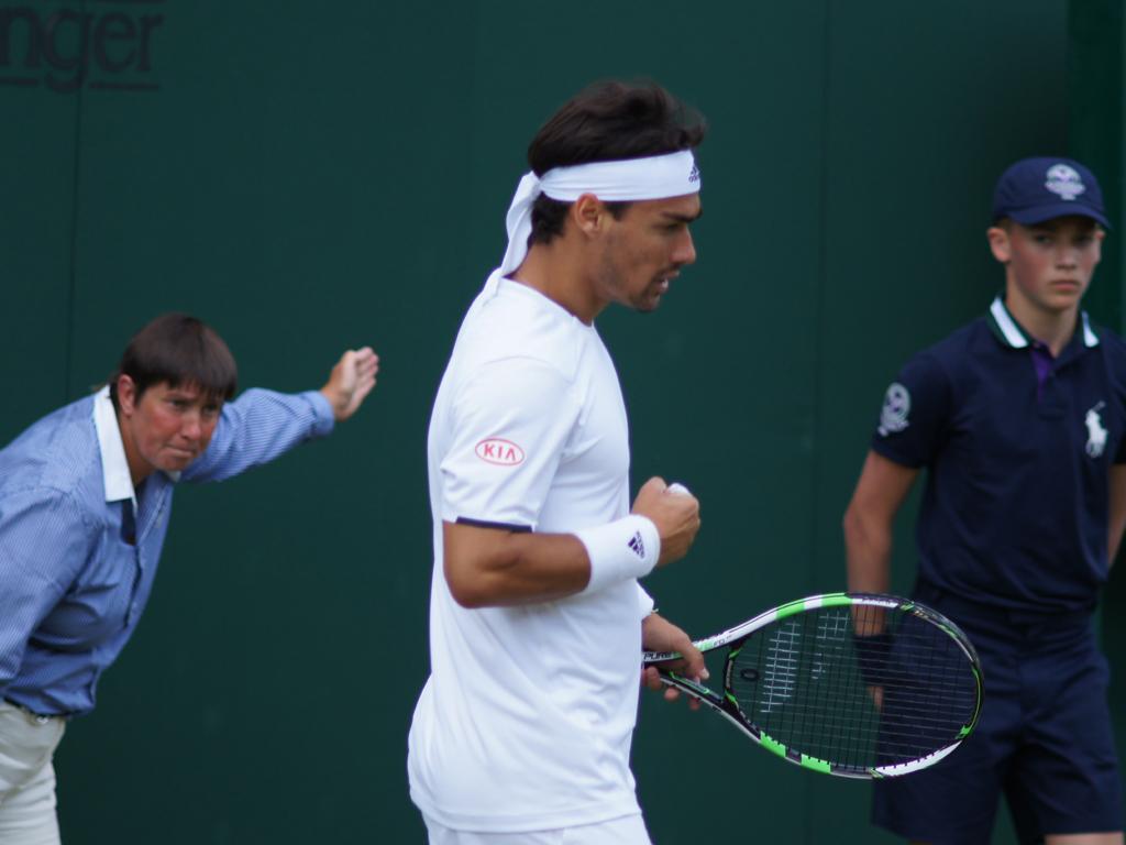 Fognini a Wimbledon (foto FABRIZIO MACCANI)