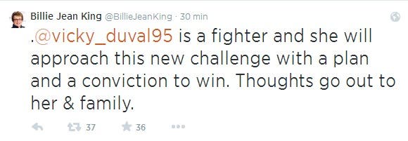 Billie Jean King  BillieJeanKing  su Twitter