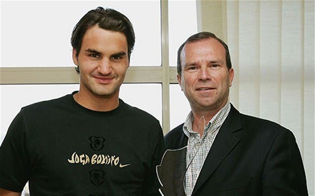 Roger Federer con Neil Harman