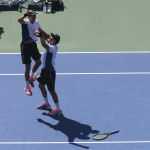 L'esultanza dei gemelli Bryan, US Open 2014 (foto ART SEITZ)