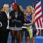 Wozniacki, Navratilova, Williams ed Evert, US Open 2014 (foto ART SEITZ)