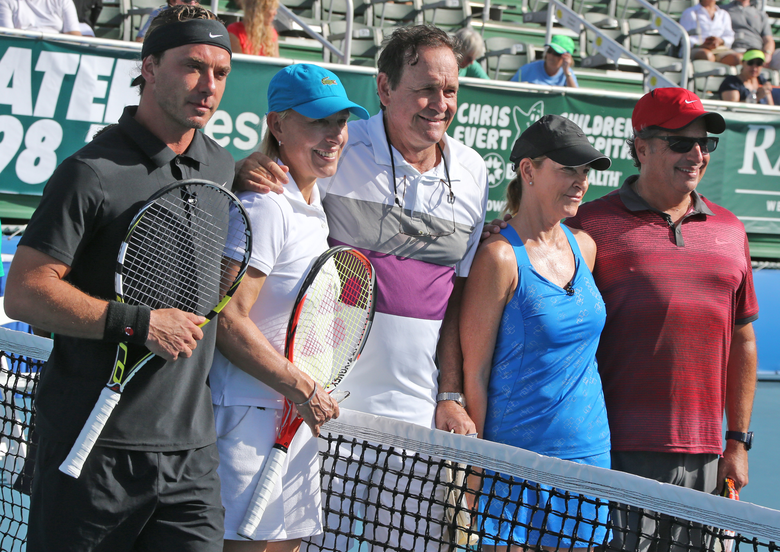 Rossdale, Navratilova, Drysdale, Evert e James, Tennis Classic 2014 (foto ART SEITZ)