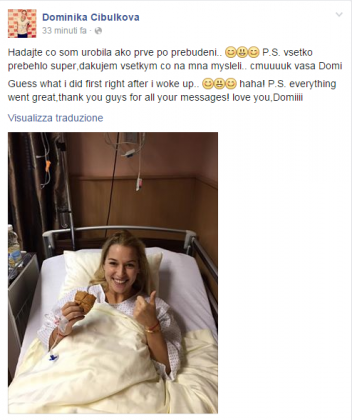 cibulkova post operazione