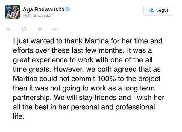 Aga Radwanska su Twitter   http   t.co 5Gqxv6INav