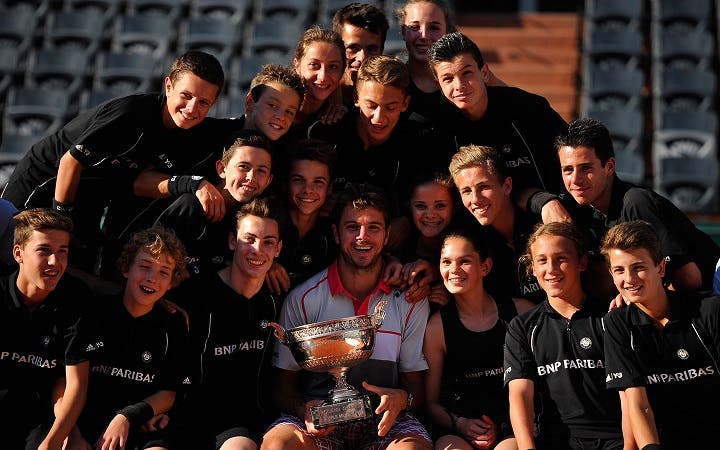 Stan Wawrinka festeggia la vittoria del Roland Garros 2015