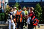 Genie Bouchard con il team e Jimmy Connors - US Open 2015 (foto di Art Seitz)