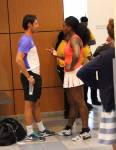 Serena Williams e Patrick Mouratoglou - US Open 2015 (foto di Art Seitz)