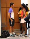 Serena Williams e Patrick Mouratoglou - US Open 2015 (foto di Art Seitz)