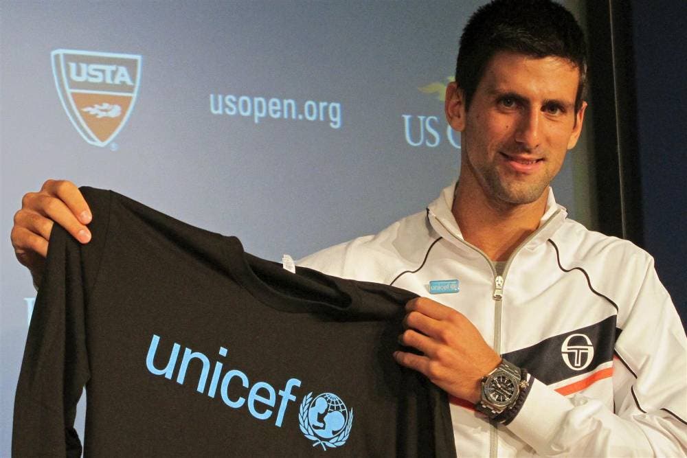 Novak Djokovic ambasciatore Unicef