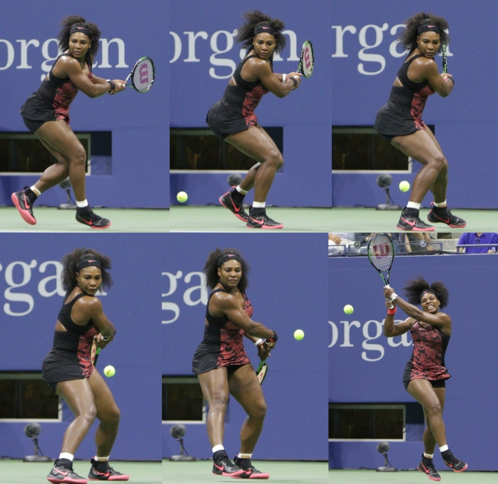 Serena Williams - Preparazione rovescio in linea