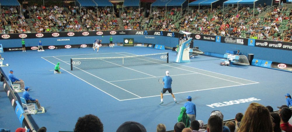 Andreas Seppi in azione sullo Show Court 2 di Melbourne Park