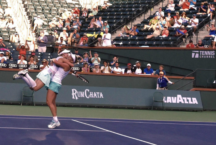 Bethanie Mattek-Sands e Coco Vandeweghe - WTA Indian Wells 2016 (foto di Luigi Serra)