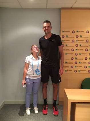 Ivo Karlovic e Laura Guidobaldi - Roland Garros 2016 (foto di Roberto Dell'Olivo)