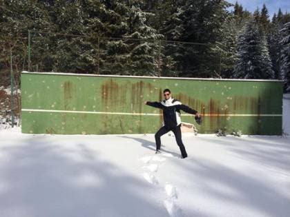 Novak Djokovic ed il muro di allenamento sul Kopaonik