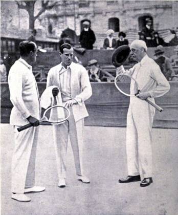 Tony Wilding con Lord Balfour a Nizza, 1914