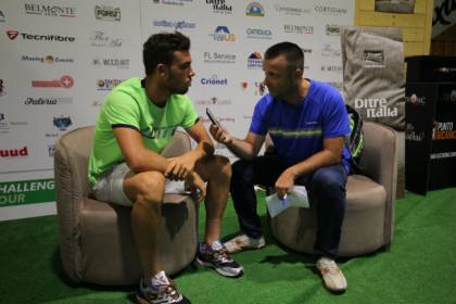 Marco Cecchinato con Roberto Dell'Olivo - Cortina 2016