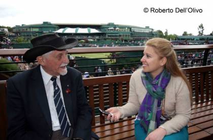 David Spearing con Laura Guidobaldi - Wimbledon 2016 (foto di Roberto Dell'Olivo)