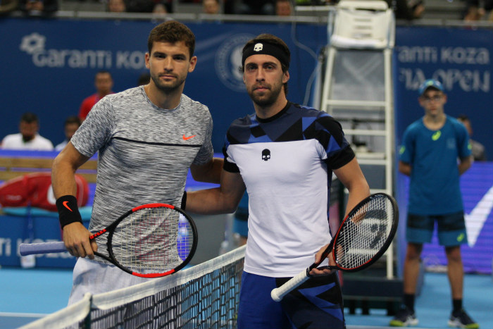 Grigor Dimitrov e Nikoloz Basilashvili - Sofia 2017 (foto Ivan Mrankov)