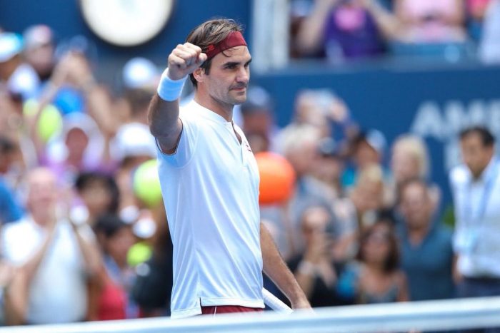 Us Open Parole Parole Parole Federer Bevanda Fredda Un Bicchiere Di Champagne