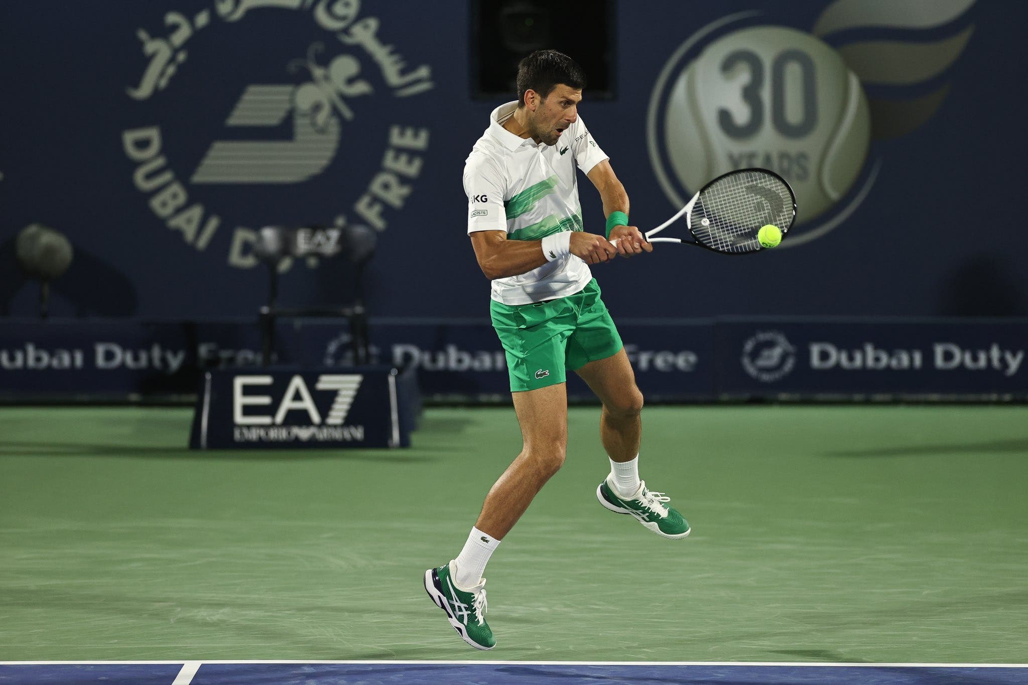 Novak Djokovic - Dubai 2022 (Twitter - @DDFTennis)