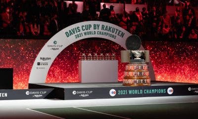 Davis Cup Trophy ready to be lifted by the DCF 2021 winnner team