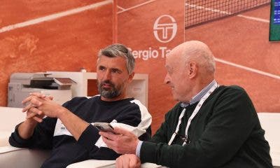 Goran Ivanisevic e Ubaldo Scanagatta (foto Roberto dell'Olivo)