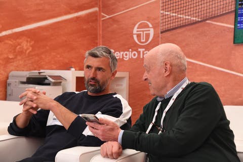 Goran Ivanisevic e Ubaldo Scanagatta (foto Roberto dell'Olivo)