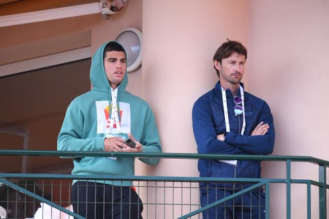 Carlos Alcaraz e Juan Carlos Ferrero - Montecarlo 2022 (foto Roberto dell'Olivo)