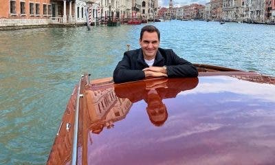 Roger Federer a Venezia (Twitter - @rogerfederer)
