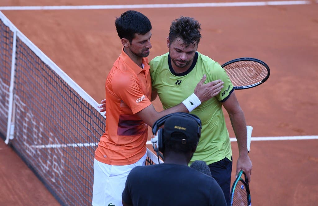 Novak Djokovic e Stanislas Wawrinka - Roma 2022 (foto Roberto dell'Olivo)