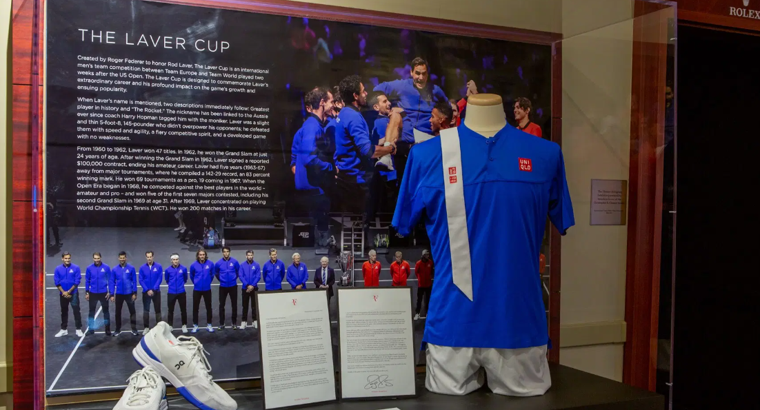 La tenuta da gioco di Federer in mostra alla Hall of Fame - foto tennisfame.com