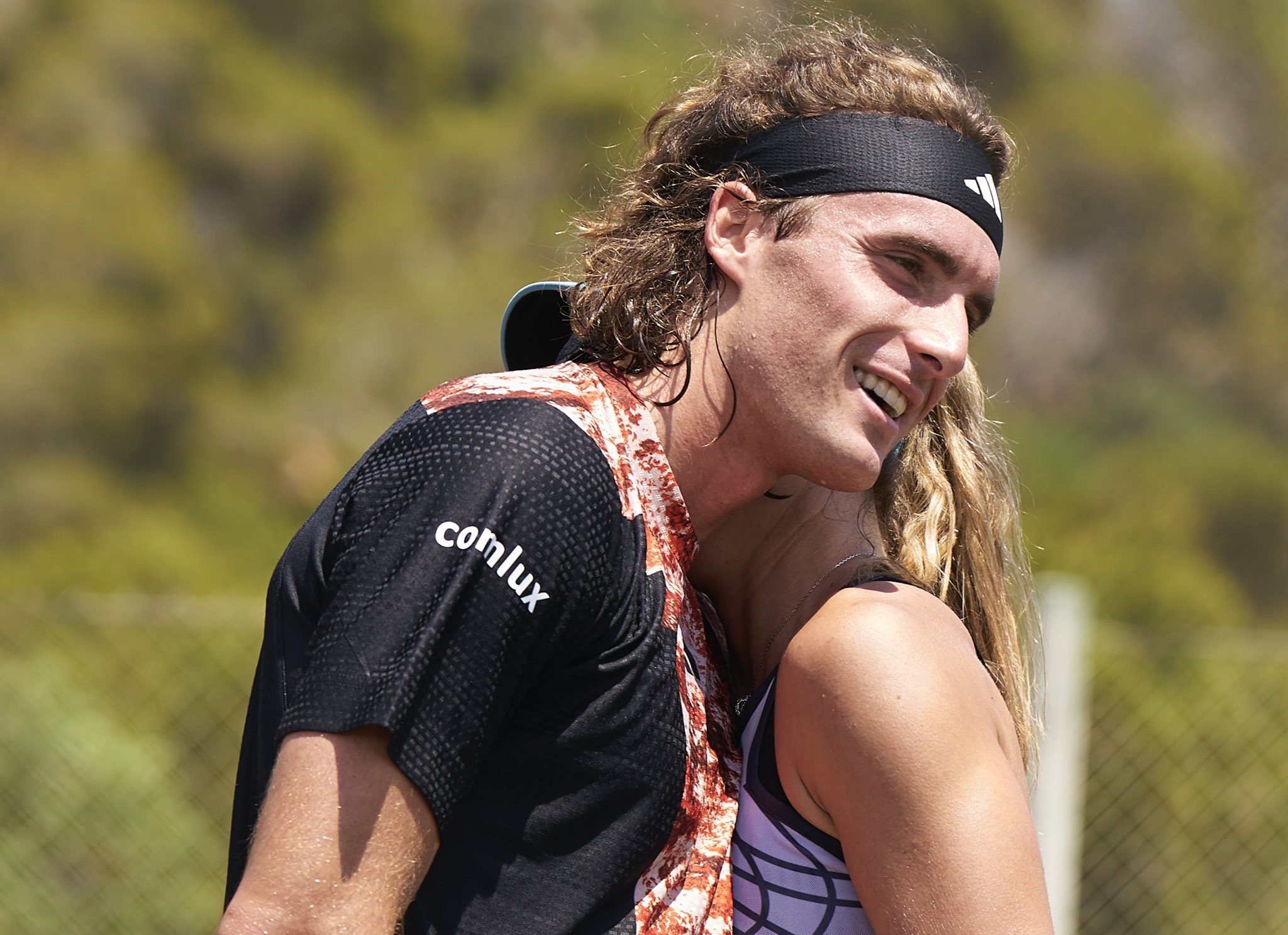 Stefanos Tsitsipas, Paula Badosa - Mallorca 2023 (Twitter @MallorcaChamps)