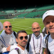 Jannik Sinner con il suo staff a Wimbledon (Instagram @janniksin