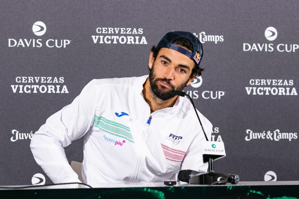 Matteo Berrettini in conferenza stampa a Malaga (foto Marta Magni)