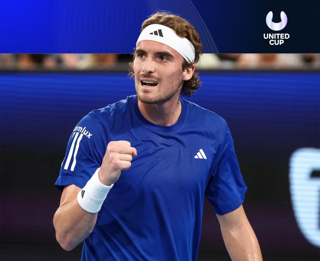 Stefanos Tsitsipas - United Cup 2024 (Twitter @UnitedCupTennis)