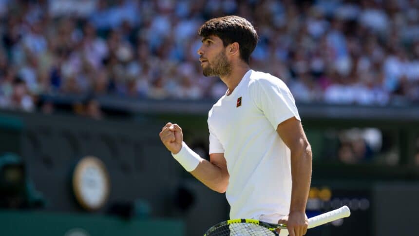 Carlos Alcaraz – Wimbledon 2025 (foto via Twitter @Wimbledon)