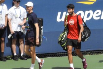 Jannik Sinner, Carlos Alcaraz - US Open 2025 (foto Ubitennis)